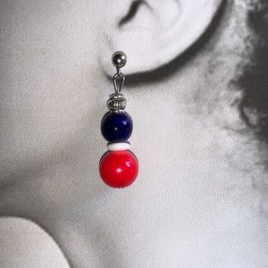 New 🇺🇸 Handmade Red, White and Blue Earrings